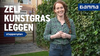 Kunstgras leggen in de tuin  GAMMA [upl. by Mannes]