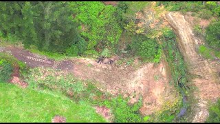 Huge washout on the Gisborne Rail line at Tutira  by Drone [upl. by Aronaele]