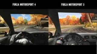 Forza Motorsport 4 vs Forza Motorsport 3  side by side comparison [upl. by Rovner240]