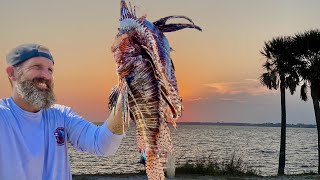 Spearing DEEP Lionfish in the Gulf of Mexico [upl. by Buatti294]