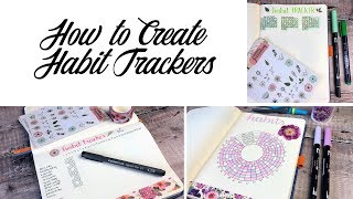 How to Create Habit Trackers  Bullet Journal [upl. by Rosenkranz867]