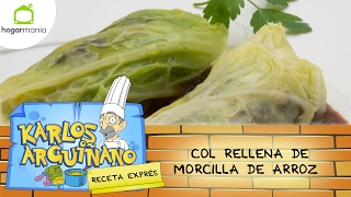 Receta de Col rellena de morcilla de arroz de Karlos Arguiñano [upl. by Esteban]