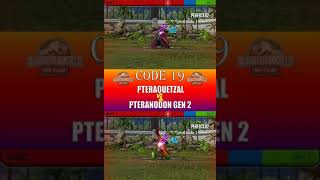 PTERAQUETZAL VS PTERANODON GEN 2  JURASSIC WORLD THE GAME [upl. by Navek434]