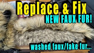 Replace amp Fix Washed Faux Fur Winter Jacket Hood  Where to buy [upl. by Netsua374]