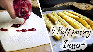 5 Amazing recipe ideas  Easy recipes  Puff pastry recipe  Episode 116 [upl. by Aner]