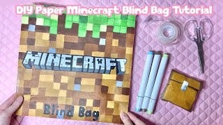 🤎paper diy💚 HOW TO MAKE giant paper Minecraft blind bag  ASMR  tutorial  applefrog [upl. by Bobbee]