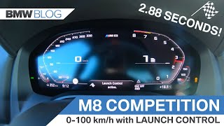 0100 kmh 062mph BMW M8 Competition Coupe  Fastest BMW Ever [upl. by Bartholemy]