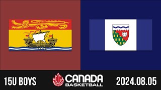 2024 Canada Basketball Nationals 🏀 15U BOYS New Brunswick v Northwest Territories Aug 5 2024 [upl. by Gintz]