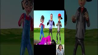 Scary Teacher 3D vs Squid Game Neighbor vs Nick and Tani Troll Miss T with Throw Fruits in Garden [upl. by Akeem]