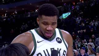 Giannis got Emotional during the MVP chants after his 59point game 🎤 [upl. by Parrott]