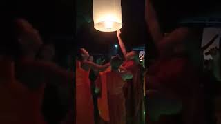 Monks and people light lanterns🎈🎆🎇shorts ceremony lantern viralvideo viralshort viralshorts [upl. by Won]