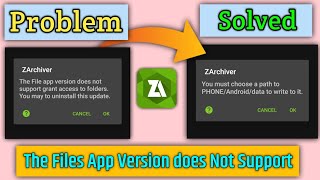 The Files app version does not support grant access to folders  OBB folder not showing  ZArchiver [upl. by Cahn]