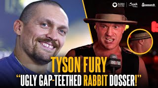 quotIm definitely turned on for thisquot Tyson Fury vows to smash “ugly gapteethed rabbit dosser” Usyk [upl. by Naillik]