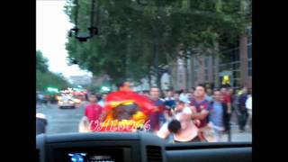 Attack on Real Madrid supporter by Barcelona Fan Full video agresion seguidor real madrid [upl. by Sigfrid538]