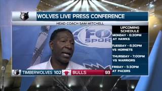 Timberwolves coach Sam Mitchell on the 10392 win at Chicago [upl. by Brighton682]