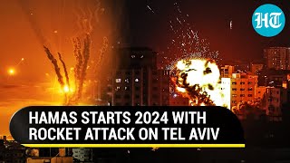 Hamas Rocket Barrage Jolts Tel Aviv Al Qassam CarpetBombs Israel At The Start Of New Year [upl. by Finkelstein]