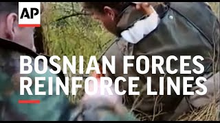 Bosnia  Bosnian Forces Reinforce Lines In Doboj [upl. by Nauwtna]