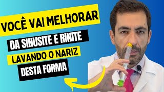 Como melhorar da sinusite e rinite com a lavagem nasal [upl. by Akcirederf]