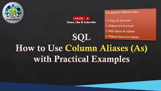 How to Use Column Aliases As with Practical Examples [upl. by Wilkey734]