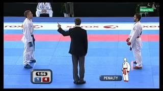 Final Cto Europeo Absoluto Karate Kumite individual masculino 60Kg 12 [upl. by Esyak274]