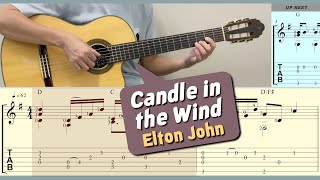 Candle in the Wind  Elton John Guitar Notation  TAB [upl. by Cohn]