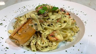 Tagliata Pasta With Seafood And Pesto Pasta Recipe [upl. by Witcher992]