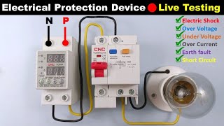 Voltage Monitoring Relay and RCBO 🔴 Live protection Testing and Connection TheElectricalGuy​ [upl. by Gratiana]