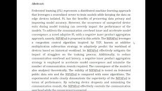 Adaptive Federated Learning With Negative Inner Product Aggregation [upl. by Eetnuahs472]