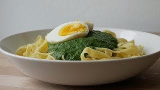 Schnelle Pasta mit Spinatsauce  Pasta with Spinach Sauce  ENG SUBS [upl. by Uliram]