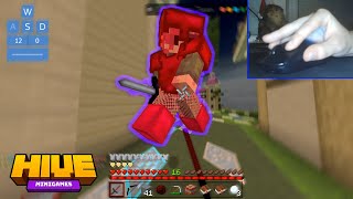 Hacking on The Worst MCPE Server Hive Auto Clicker Gameplay [upl. by Odnuges]