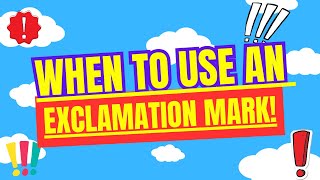 When Do We Use Exclamation Mark in English  Punctuation Exclamation Mark Easy English Lesson [upl. by Haland]