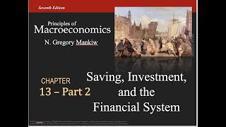 PRINCIPLES OF MACROECONOMICS MANKIW CHAPTER 13 SAVINGS INVESTMENT AND THE FINANCIAL SYSTEM  PART 2 [upl. by Ocirema673]