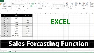 How to Use Sale Forecast Function in MS Excel [upl. by Iva]