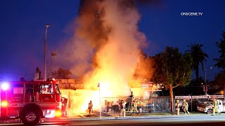 Tire Shop Goes Up In Flames [upl. by Aremus727]