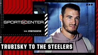 Mitch Trubisky is signing a 2year deal with the Steelers  SportsCenter [upl. by Ynffit]