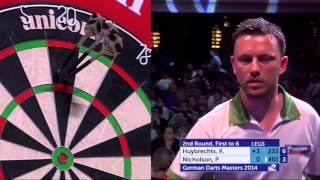 German Darts Masters 2014 Second Round Kim Huybrechts v Paul Nicholson [upl. by Racso]