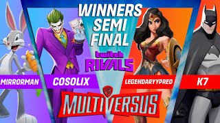 Cosolix amp Mirrorman VS K7 amp Legendaryypred  MultiVersus Twitch Rivals 2024 [upl. by Eelyac]