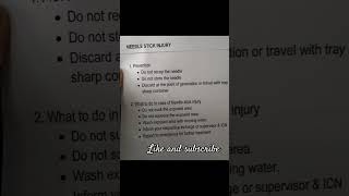 Needle stick injury  what to do relaxing knowledge [upl. by Melvena]