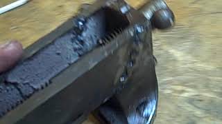 Fixing  welding a Cast Ductile Iron VIse [upl. by Tamarra]