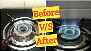 How Repair Gas Stove Easily  Low Flame problem repairing at home very easy amp simple trick [upl. by Myrta]