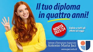 Diplomarsi in quattro anni allo quotJaciquot il nuovo corso in Amministrazione Finanza e Marketing [upl. by Ettedanreb]