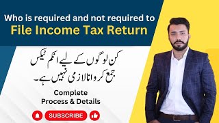 Who is required to File income tax return  No Income Tax Return Required to File  Complete List [upl. by Yclehc]