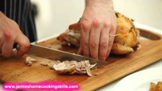 How to carve a chicken  Jamie Olivers Home Cooking Skills [upl. by Aynam]