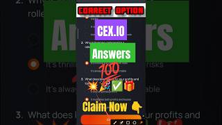 💥Win 10000 CEXP✅ in Todays Quiz CEXIO Quiz What Is Leverage In Crypto P3 shorts youtubeshorts [upl. by Nelyak]