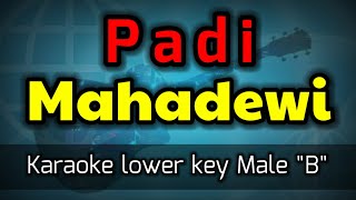 mahadewi  padi karaoke nada rendah pria [upl. by Atnovart]