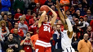 Wisconsin vs Xavier Bronson Koenig gamewinning threepointer [upl. by Aihseya]