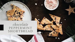 Chocolate Peppermint Shortbread Cookie Recipe [upl. by Trebled]