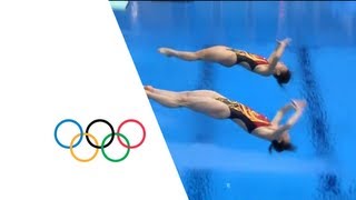 Wu amp He Win Syncronised 3m Springboard Diving Gold  London 2012 Olympics [upl. by Marilla332]