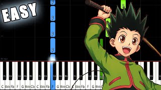 Departure  Hunter x Hunter 2011 OP  SLOW EASY Piano Tutorial animelovemen [upl. by Etteragram499]