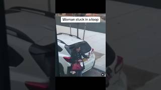 Woman stuck in a loop😳 shorts [upl. by Akinyt]